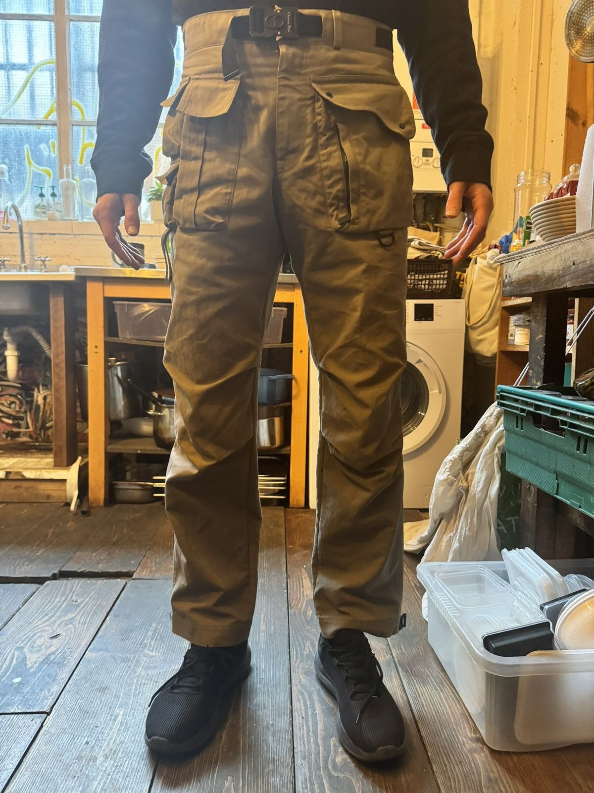 Dior Dior Homme Men’s Cargo Trouser’s Khaki With Pockets & Belt Size US 30 / EU 46 - 11 Thumbnail