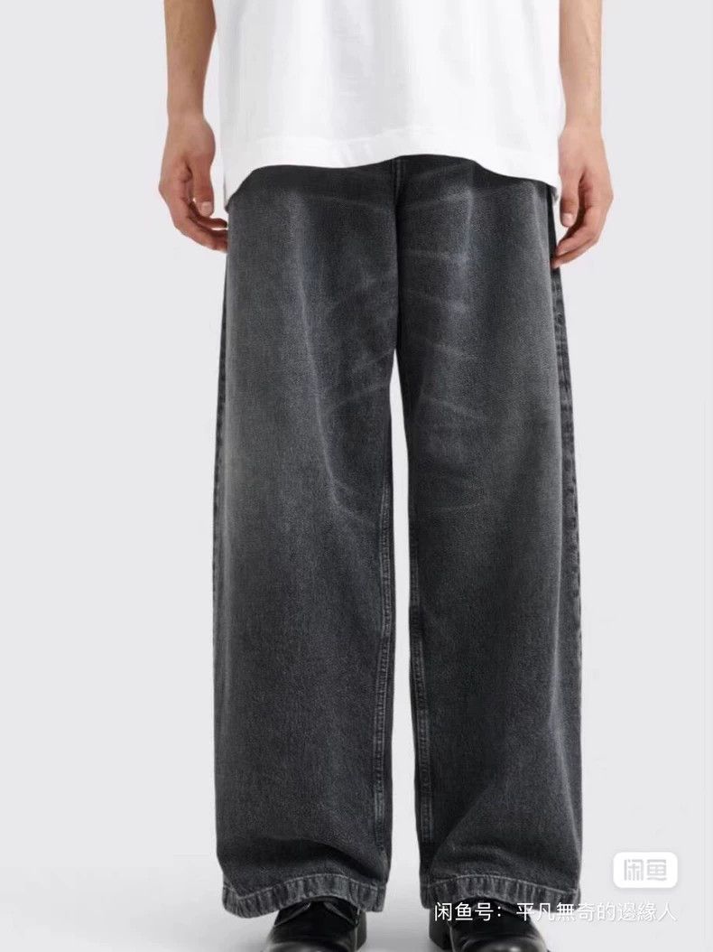 Acne Studios Acne Studios Black washed oversized loose wide-leg jeans Size US 32 / EU 48 - 2 Thumbnail