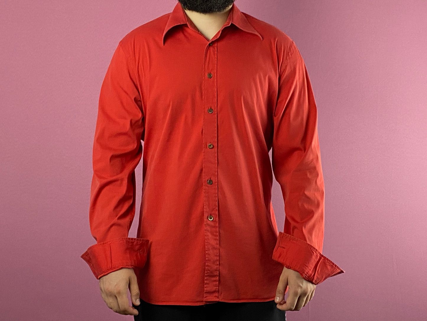 Prada × Vintage Prada Vintage Men's French Cuff Dress Shirt - L Size US L / EU 52-54 / 3 - 3 Thumbnail