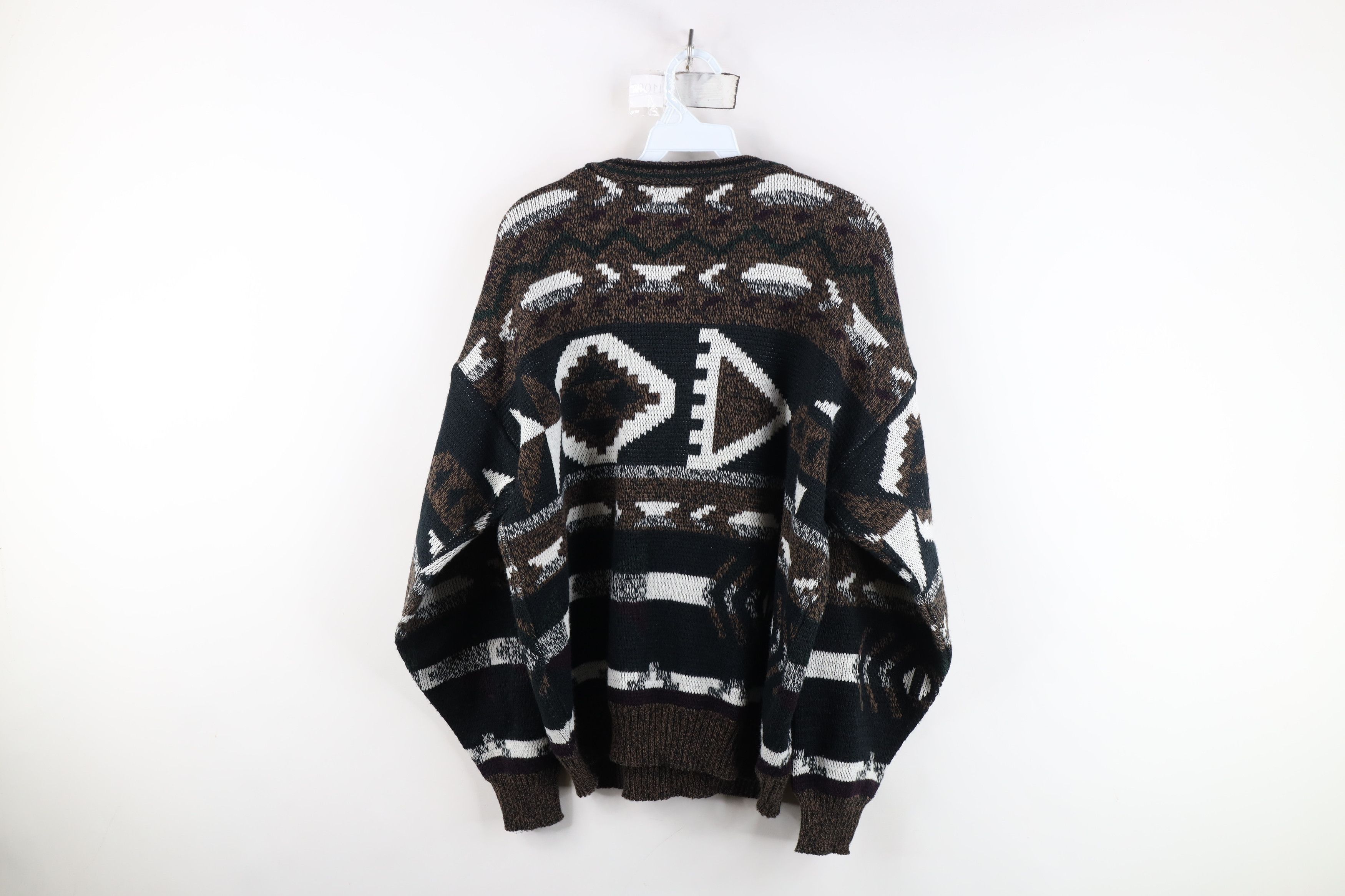 Vintage Vintage 90s Streetwear Southwestern Knit Crewneck Sweater Size US L / EU 52-54 / 3 - 8 Thumbnail