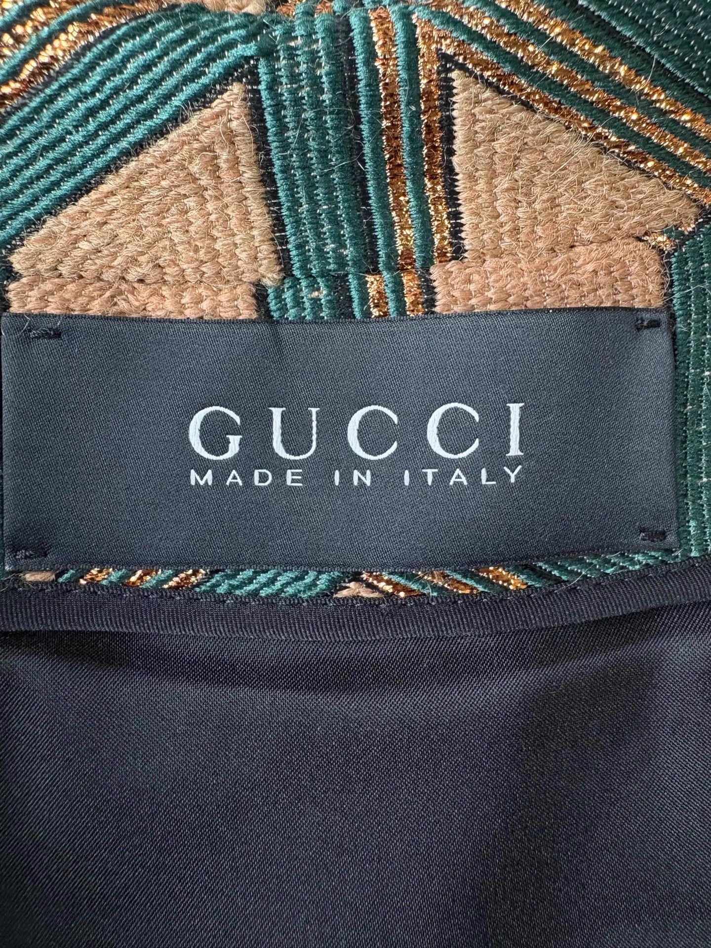Gucci Gucci brown green diamond lapel single-breasted coat IT38 Size XS / US 0-2 / IT 36-38 - 7 Thumbnail