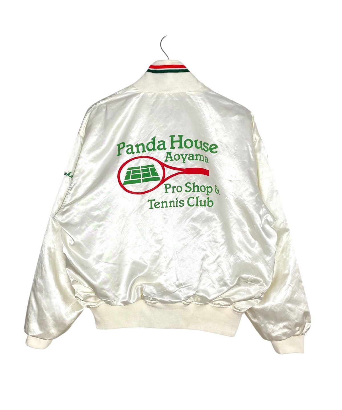 Japanese Brand Vtg Panda House Aoyama Tennis Club Satin Bomber Jacket Size US M / EU 48-50 / 2 - 1 Thumbnail