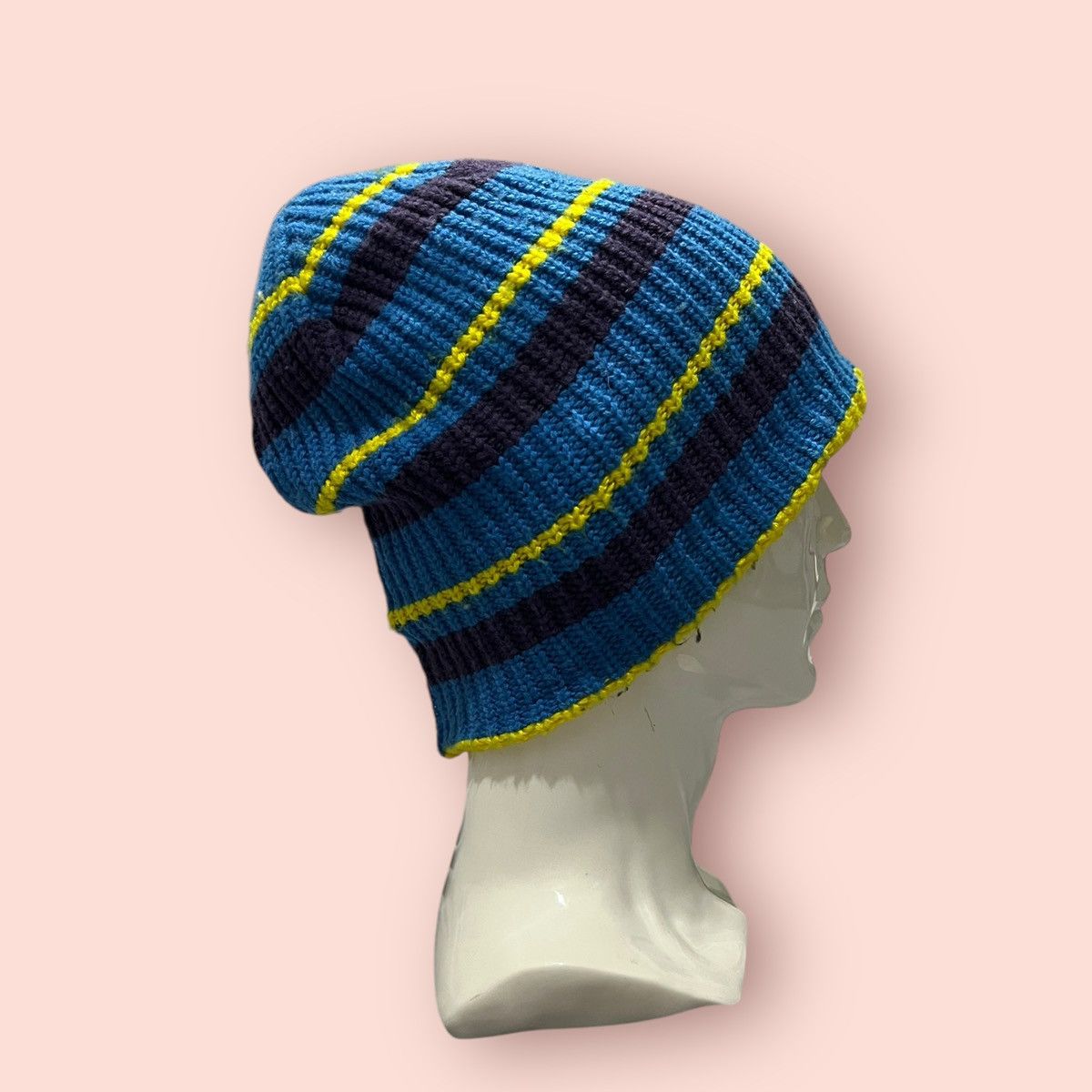 Quiksilver × Vintage VINTAGE QUIKSILVER DOUBLE LAYER STRIPED KNITTED BEANIE Size ONE SIZE - 11 Thumbnail