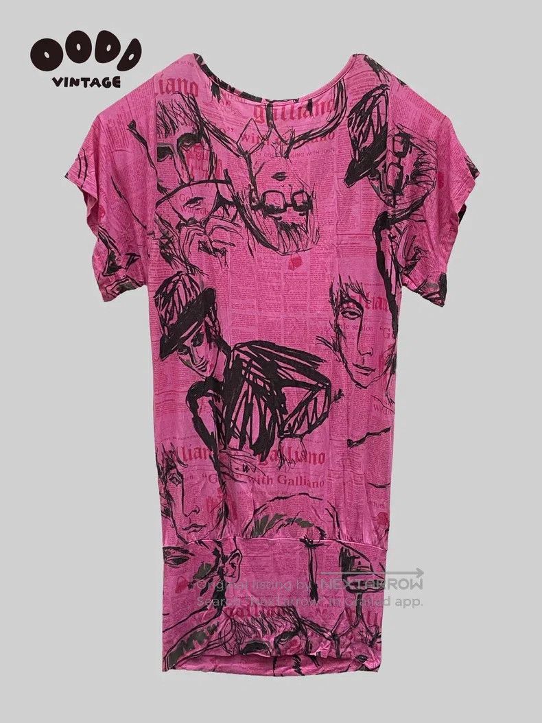 John Galliano John Galliano Graffiti T-Shirt Dress Size US S / EU 44-46 / 1 - 2 Thumbnail