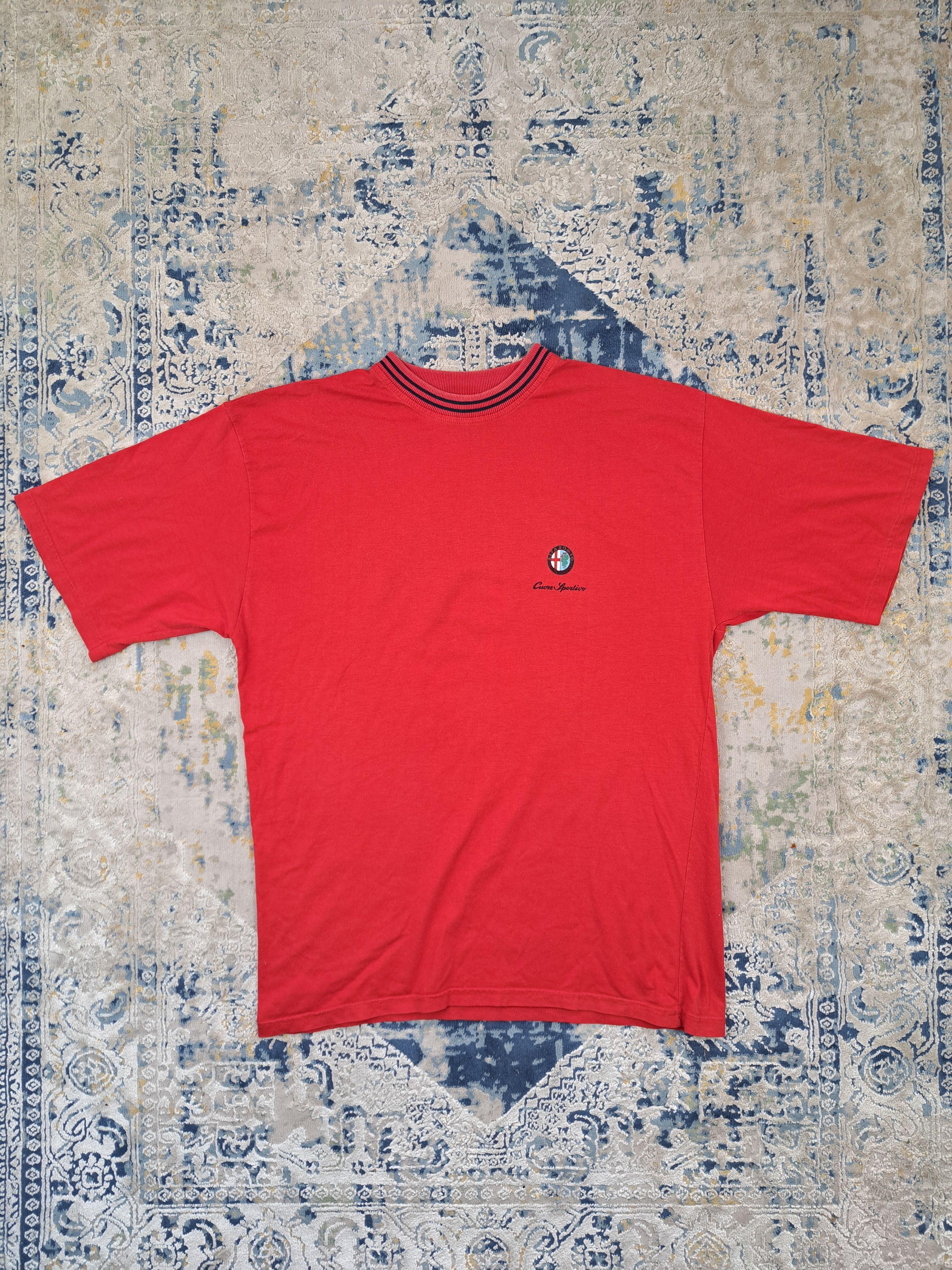 Vintage Vintage 80s 90s Alfa Romeo Big Logo Tee Racing Old Money Size US L / EU 52-54 / 3 - 3 Thumbnail