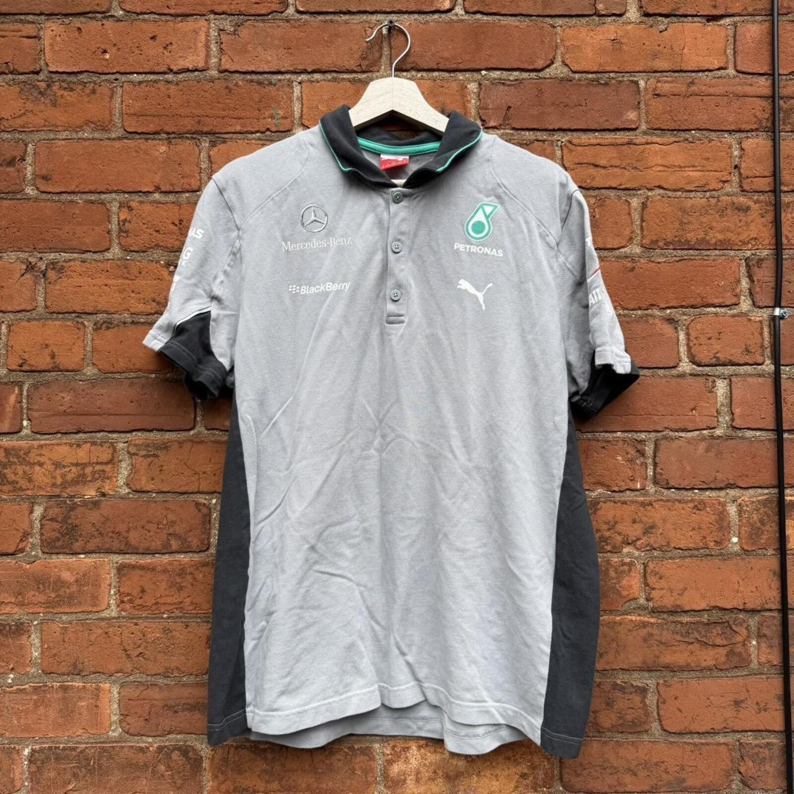Puma vintage Mercedes Benz petronas puma polo shirt L/XL Size US XL / EU 56 / 4 - 2 Thumbnail