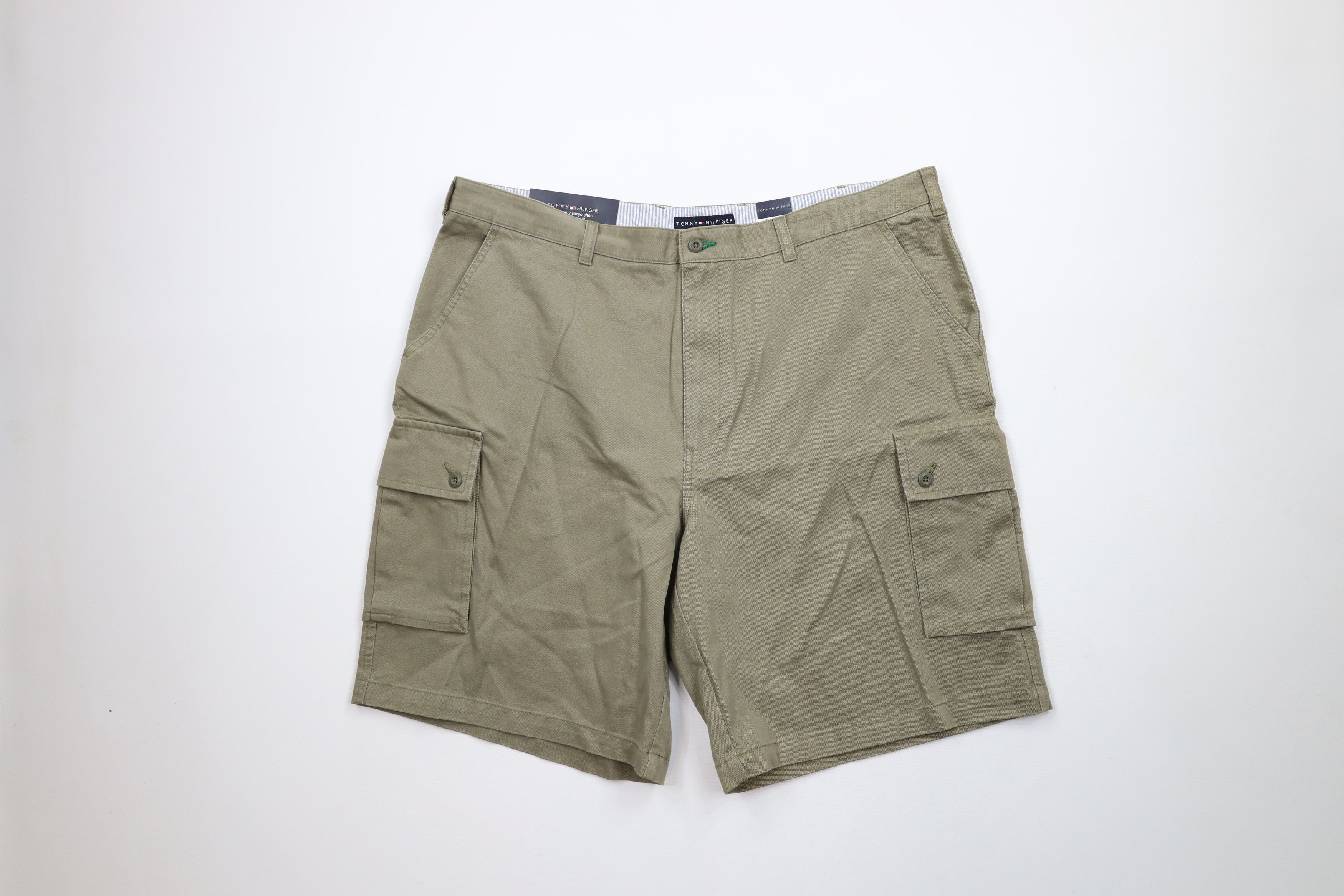 Tommy Hilfiger × Vintage Deadstock Vintage Y2K Tommy Hilfiger Fit Cargo Shorts Green Size US 42 / EU 58 - 1 Thumbnail
