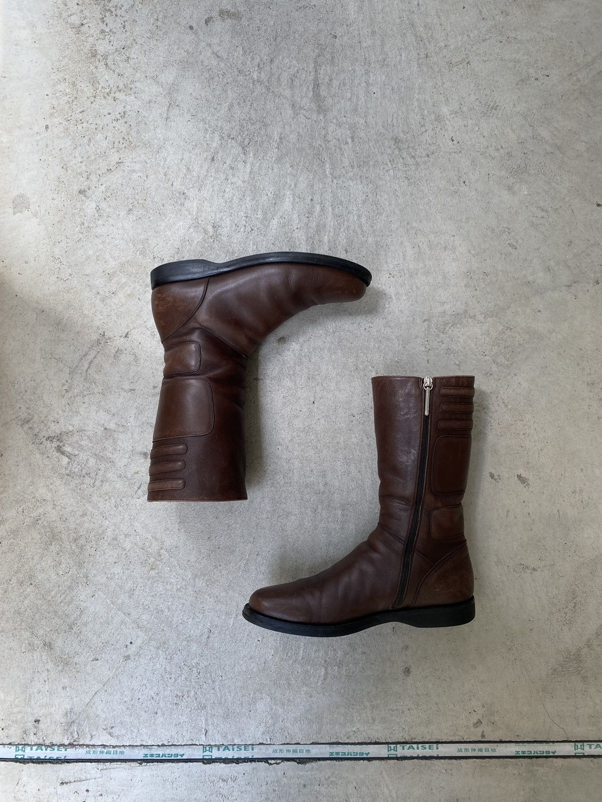 Jil Sander × Raf Simons Jil Sander by Raf Simons A/W 2012 Leather Motorcycle Boots Size US 6 / EU 39 - 2 Thumbnail