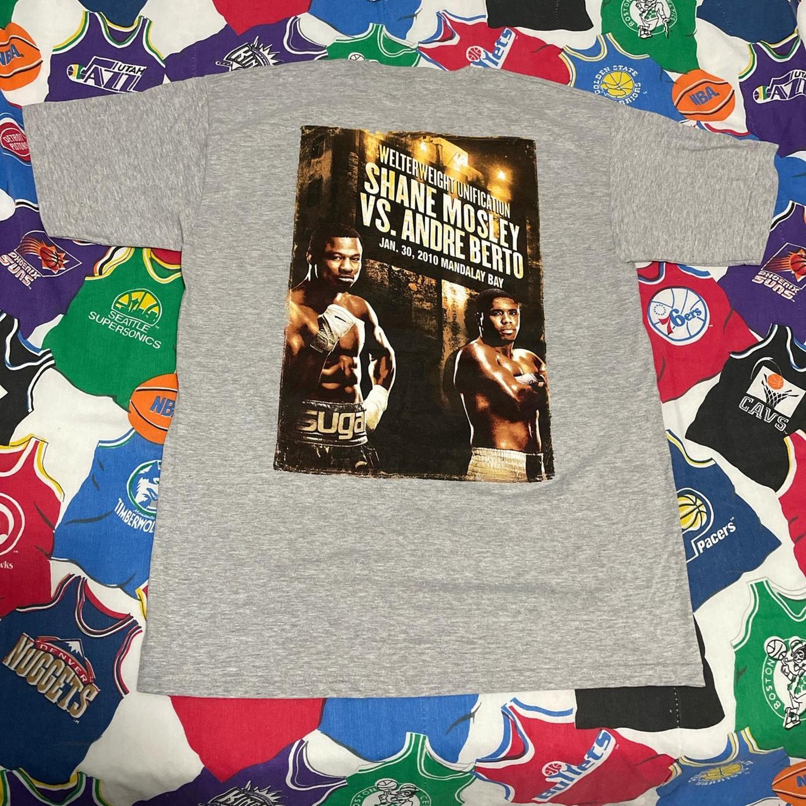 UFC × Vintage 2010 Sugar Shane Mosley vs Andre Berto Boxing Merch Tee Size US L / EU 52-54 / 3 - 1 Thumbnail