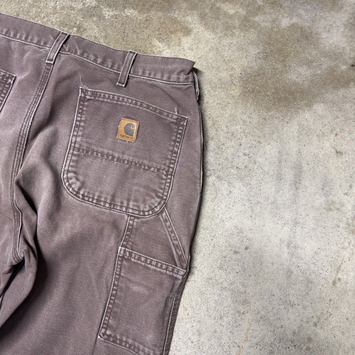 Carhartt × Vintage VINTAGE CARHARTT BAGGY BROWN CANVAS CARPENTER PANTS 34x32 Size US 34 / EU 50 - 4 Thumbnail
