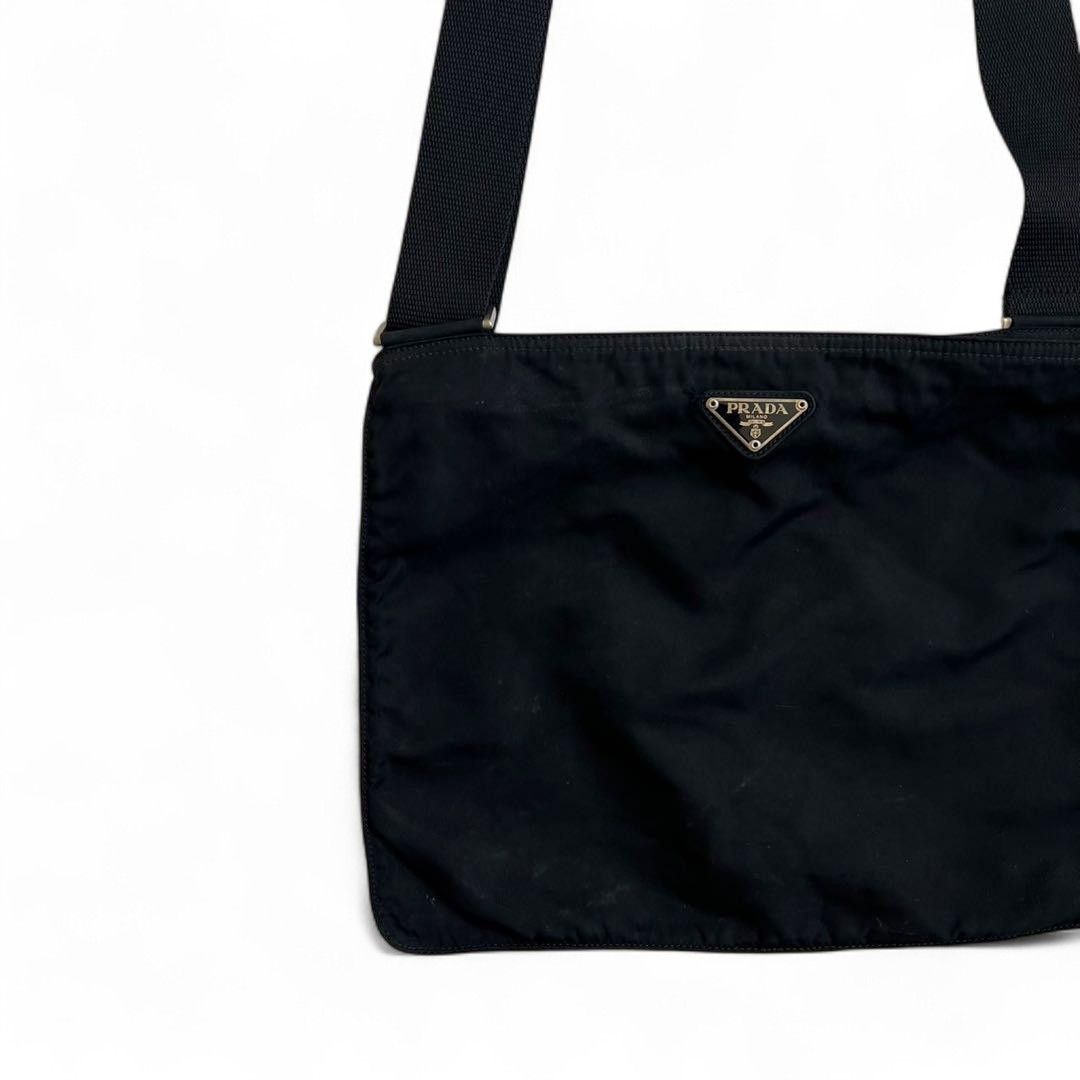 Prada Prada - Sacoche Nylon Black Shoulder Bag Crossbody Triangle Size ONE SIZE - 2 Thumbnail