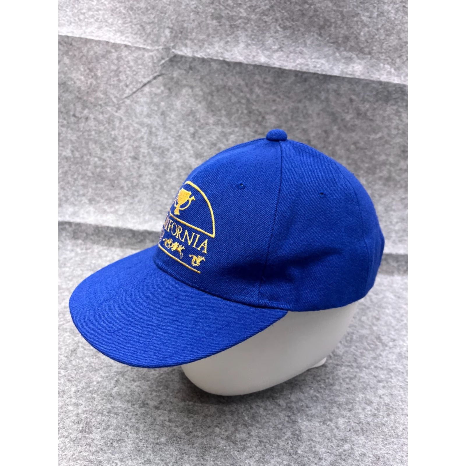 Vintage Blue Cotton Snapback Hat - California Cup Horse Racing - Adjustable One Size - Mens Size ONE SIZE - 4 Thumbnail
