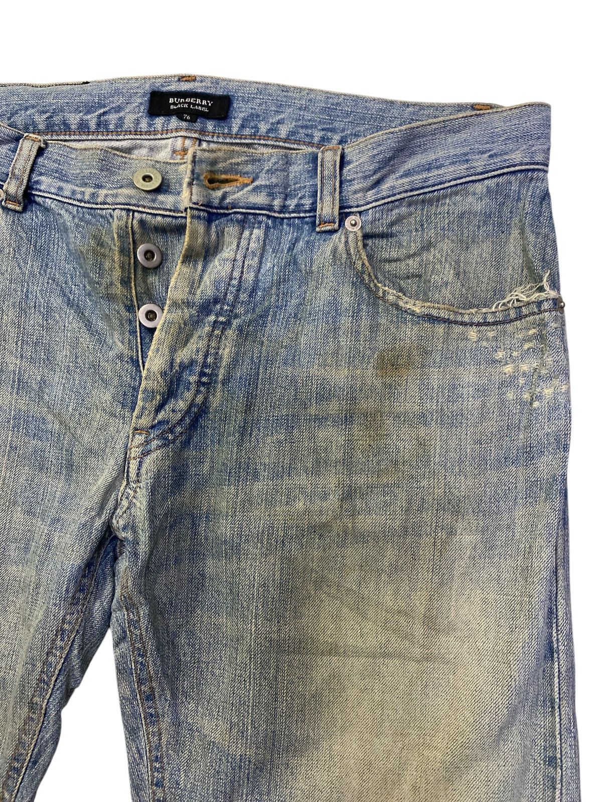 Burberry × If Six Was Nine Burberry Black Label Distressed Denim Size US 32 / EU 48 - 3 Thumbnail