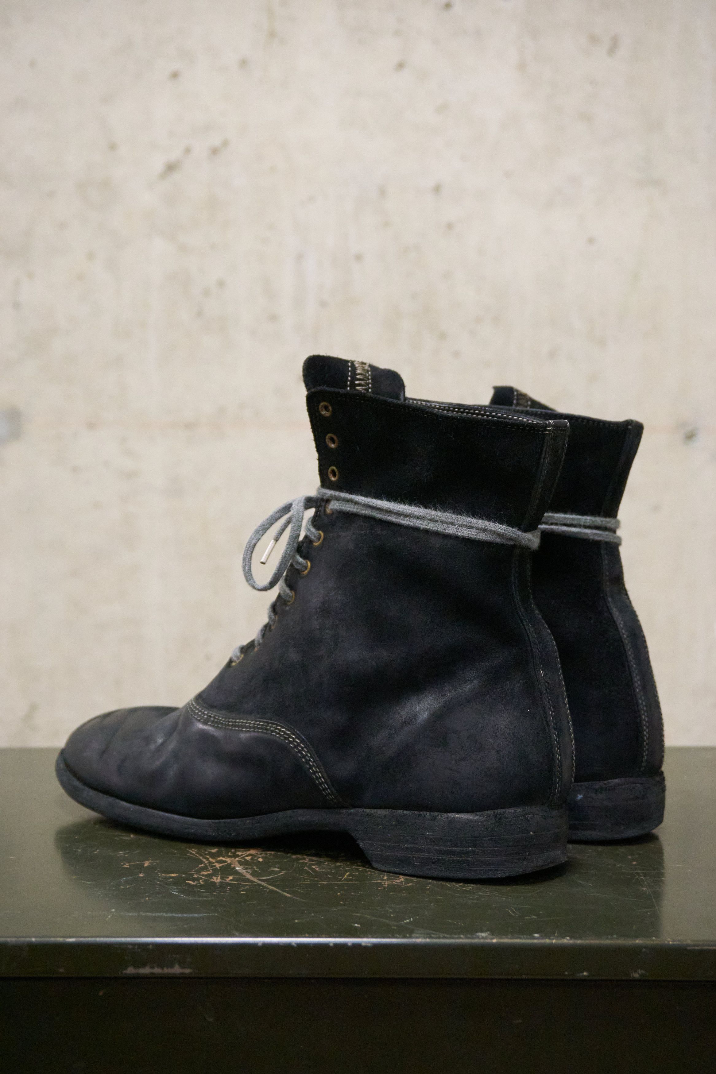 Guidi Guidi Black Reverse Horse Leather Ankle Boots Size US 8 / EU 41 - 3 Thumbnail