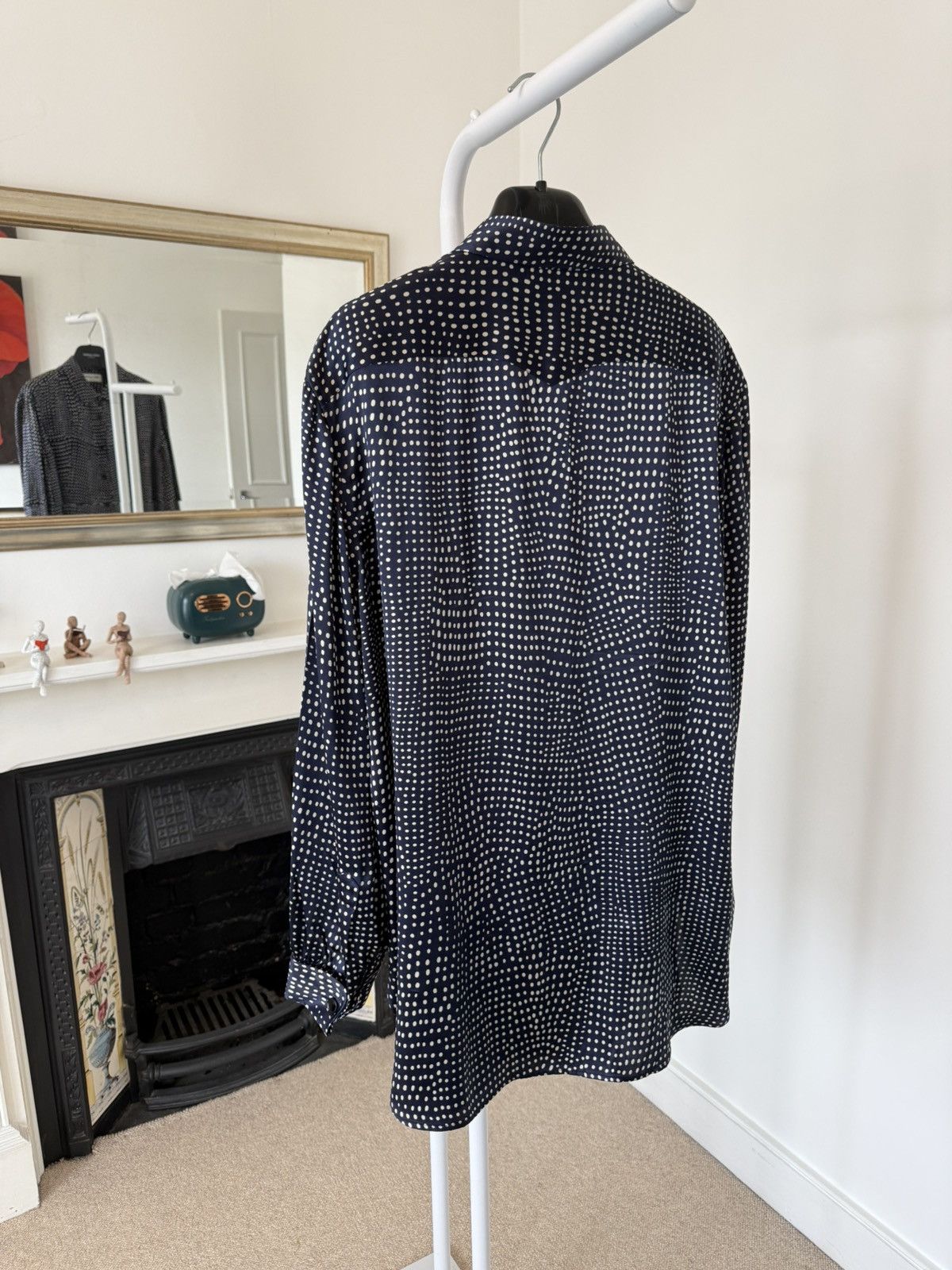 Saint Laurent Paris SS21 Saint Laurent Silky Polka Dot Shirt Size US M / EU 48-50 / 2 - 8 Thumbnail