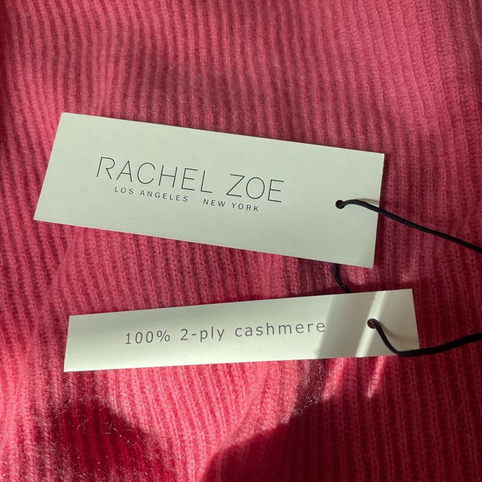 Rachel Zoe Ribbed 2-Ply Cashmere Sweater - Zip Neck from Rachel Zoe Size L / US 10 / IT 46 - 6 Thumbnail