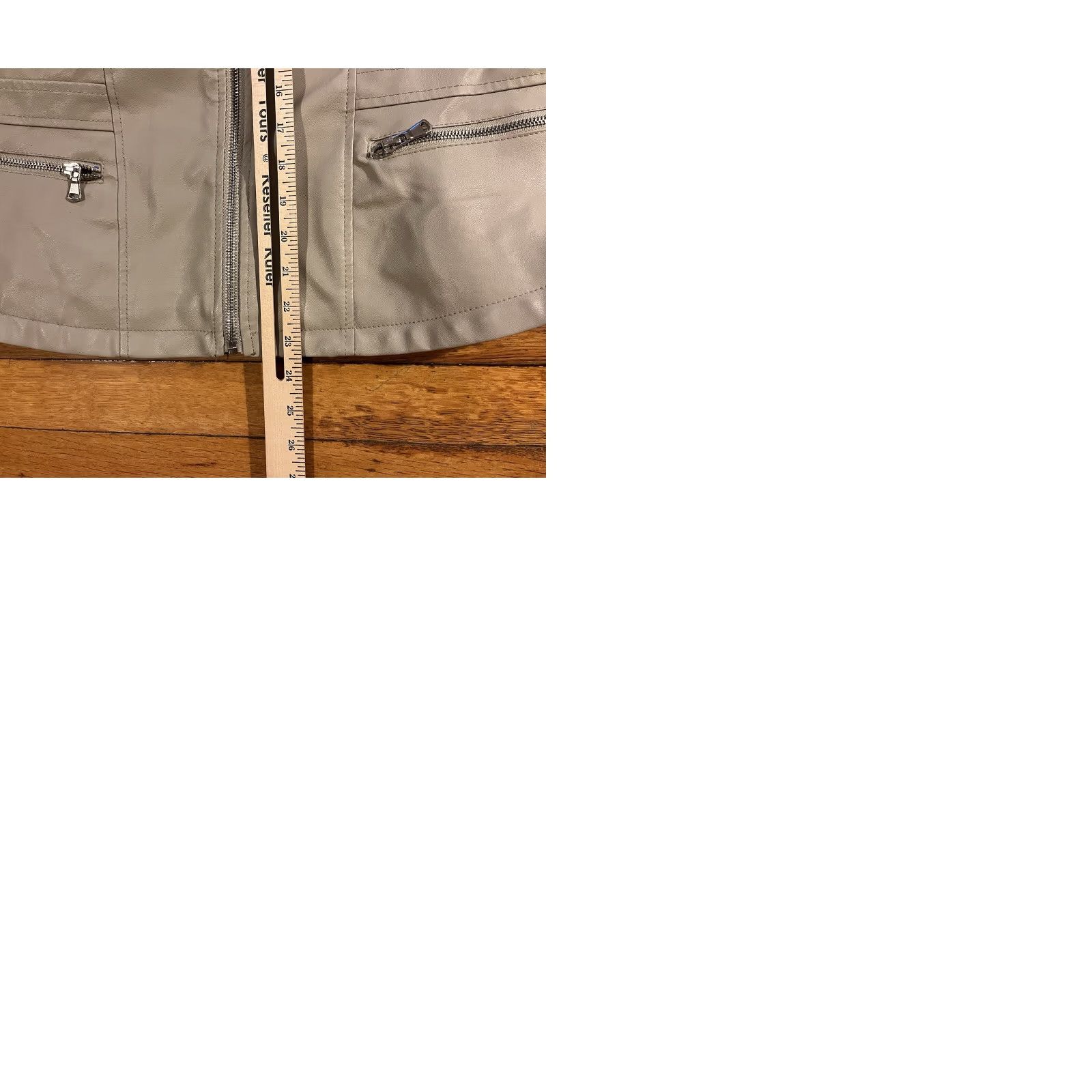 Vintage Ookie And Lala Moto Jacket Women’s Large Beige Faux Leather Size L / US 10 / IT 46 - 9 Thumbnail