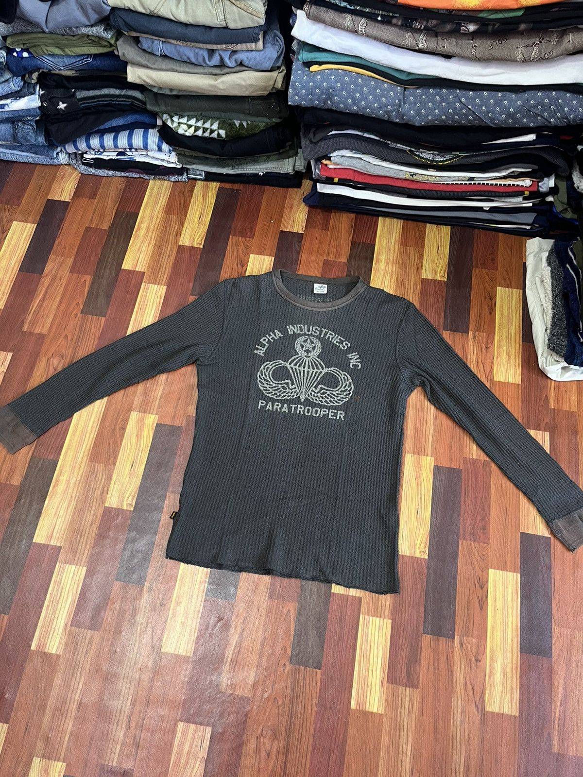 Alpha Industries Alpha Industries Paratrooper Waffle Shirt Japan Size US S / EU 44-46 / 1 - 13 Thumbnail