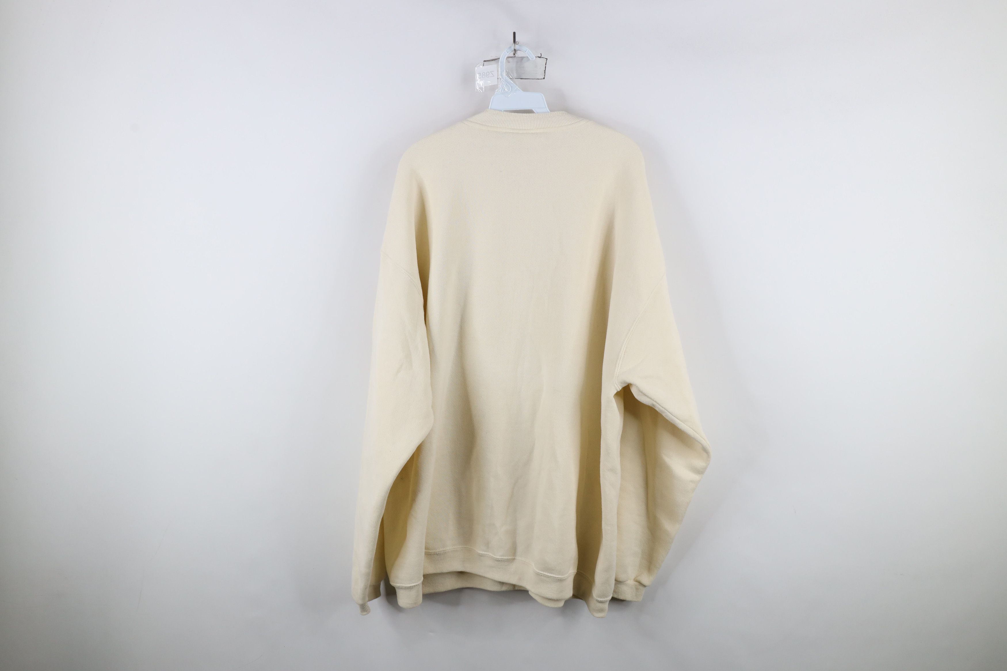 Vintage Vintage 90s Ralphies Eatery Henley Sweatshirt Cream USA Size US XXL / EU 58 / 5 - 12 Thumbnail