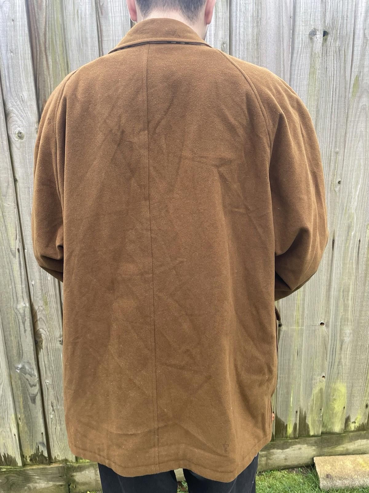 Burberry Vintage Burberry Brown Wool Nova Check Trench Coat Large ￼ Size US L / EU 52-54 / 3 - 3 Thumbnail
