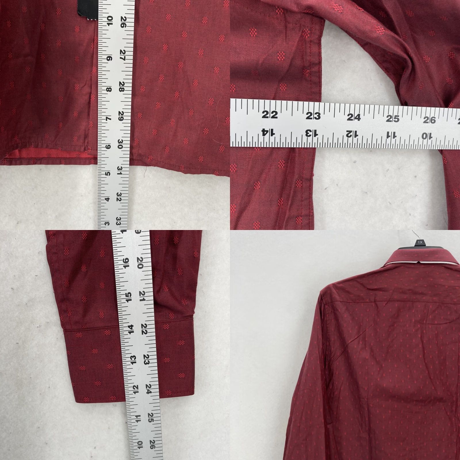Vintage Louis Philippe Shirt Mens L Red Classic Fiesta Collection Cotton Party Shirt Dress Shirt Long Sleeve Polka Dot 100% Cotton Mens Regular LPSFMCLBK09766 Size US L / EU 52-54 / 3 - 9 Thumbnail