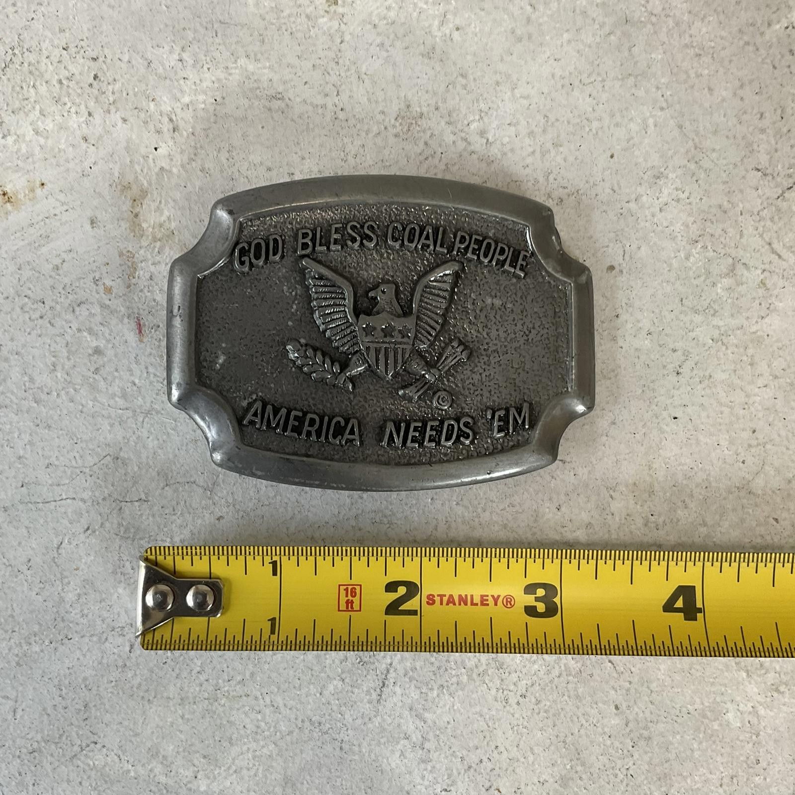 Vintage Vintage 80's coal miners america needs em belt buckle Size ONE SIZE - 4 Thumbnail