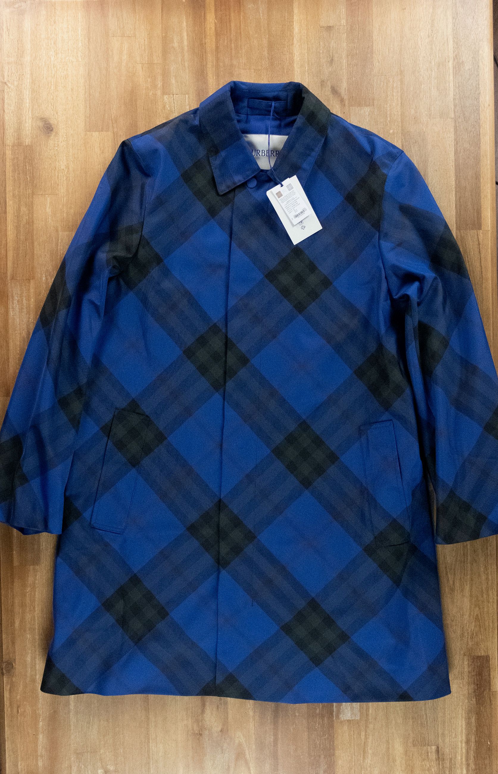 Burberry BURBERRY Knight IP check blue car coat Size 38 US / 48 IT Size US M / EU 48-50 / 2 - 8 Thumbnail