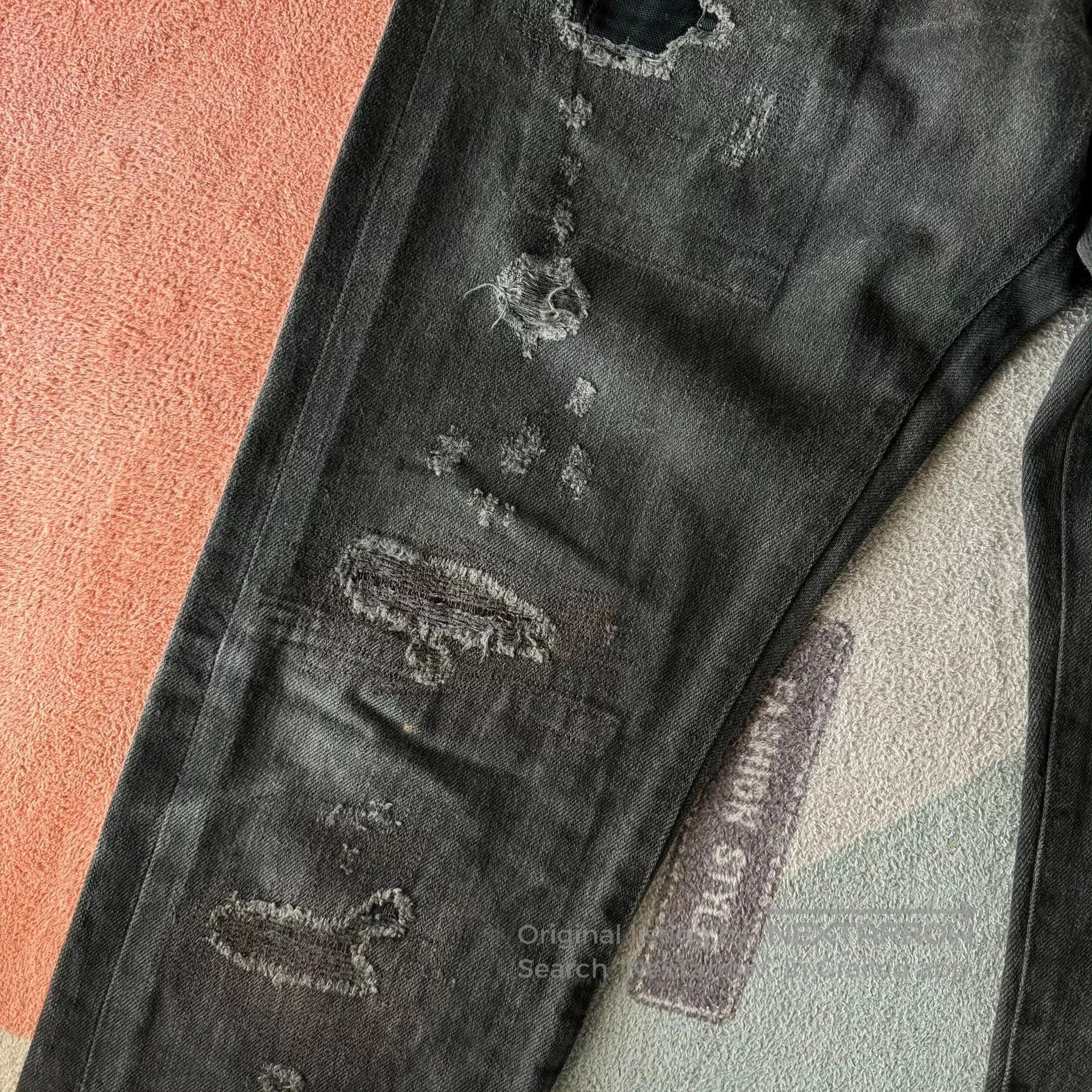 Denim & Supply Ralph Lauren Ralph Lauren Denim Supply Charcoal Patched Jeans. Size US 30 / EU 46 - 3 Thumbnail