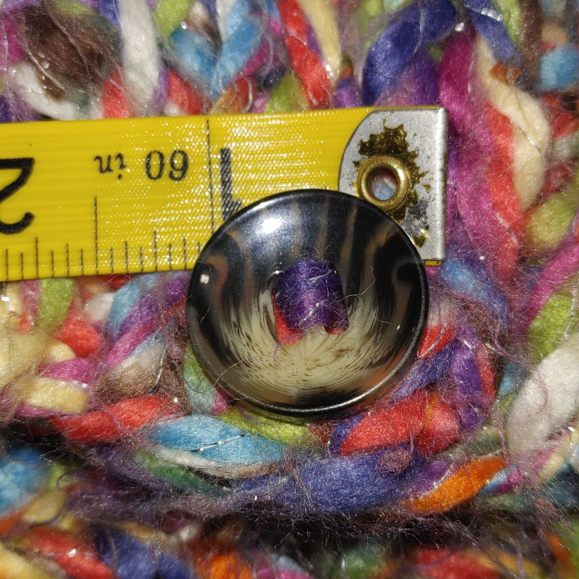 Other Cardigan Sweater XL Multicolor Oversize Cropped Chunky Knit Size XXL / US 16-18 / IT 52-54 - 6 Thumbnail