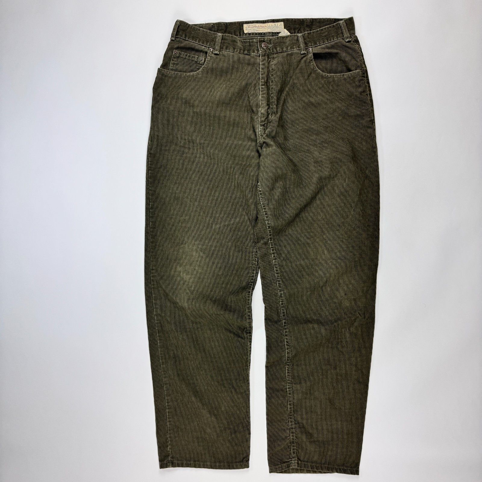 Abercrombie & Fitch VTG Abercrombie & Fitch 36x32 Corduroy Pants USA Green Size US 36 / EU 52 - 1 Thumbnail