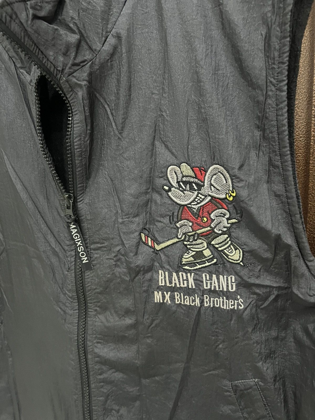Japanese Brand MAGIXSON Black Gang Hockey Sleeveless Vest Jacket Size US M / EU 48-50 / 2 - 4 Thumbnail