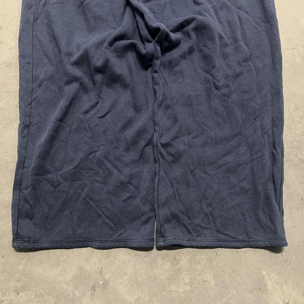 Vintage Crazy Vintage Y2K/2000s Baggy Wide Leg Navy Blue Sweatpants with adjustable waistband and pockets! Size US 38 / EU 54 - 4 Thumbnail