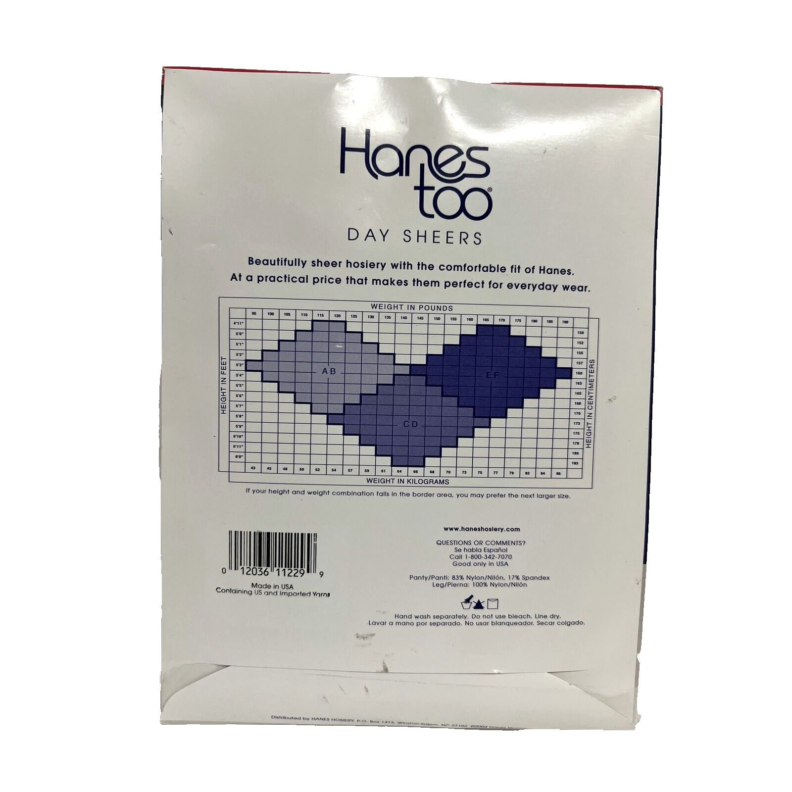 Hanes Hanes Too Day Control Top Sheer Sandalfoot Pantyhose Sz CD Size ONE SIZE - 2 Thumbnail