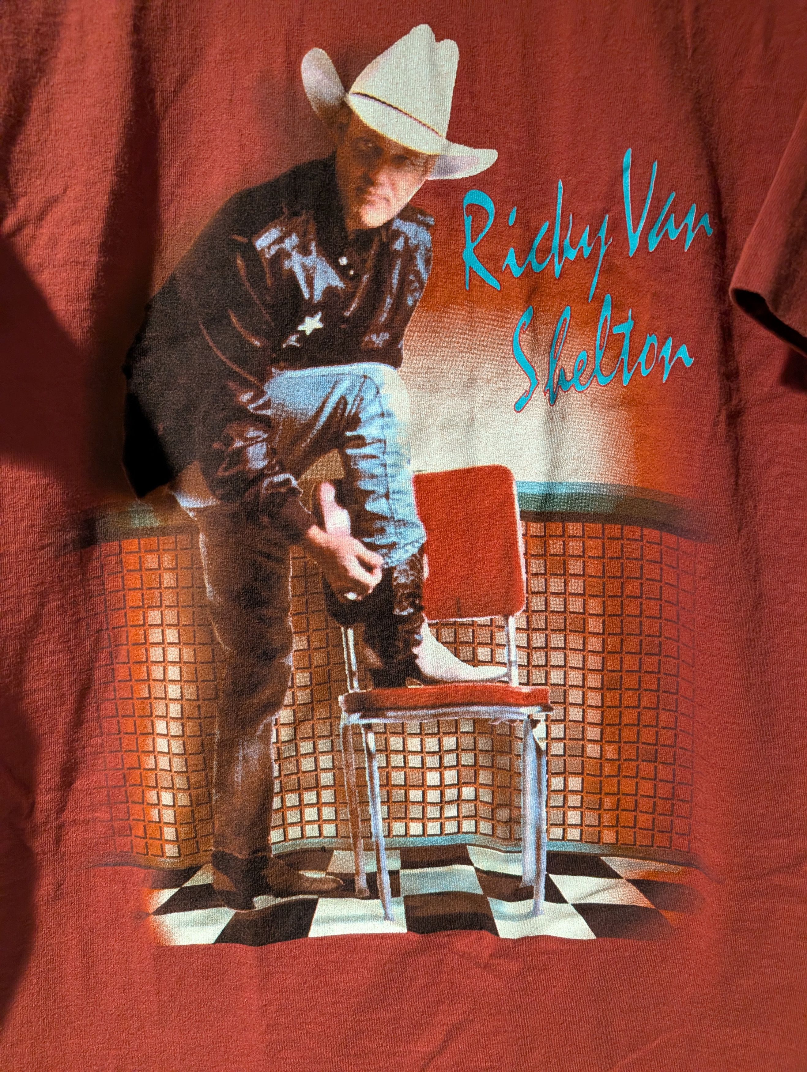 Band Tees Vintage 90s Ricky Van Shelton Tour Shirt Country Music Tee Size US L / EU 52-54 / 3 - 2 Thumbnail