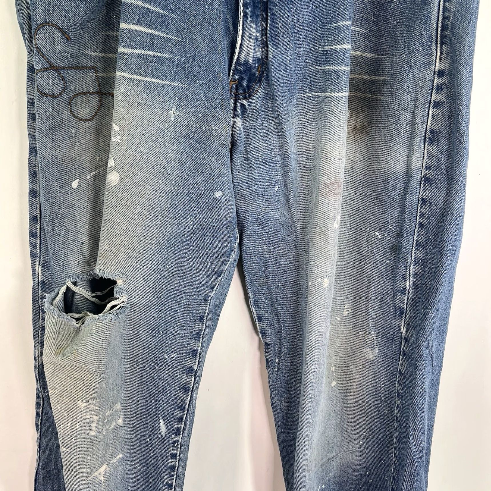 Sean John VINTAGE Sean John Jeans Distressed Straight Denim Men 40 Regular Inseam 31 Blue 90s Hip Hop Retrofit Size US 40 / EU 56 - 3 Thumbnail