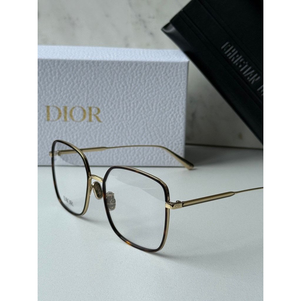 Dior NEW Dior GemDiorO SU Eyeglasses Frames in Gold Brown Size ONE SIZE - 7 Thumbnail