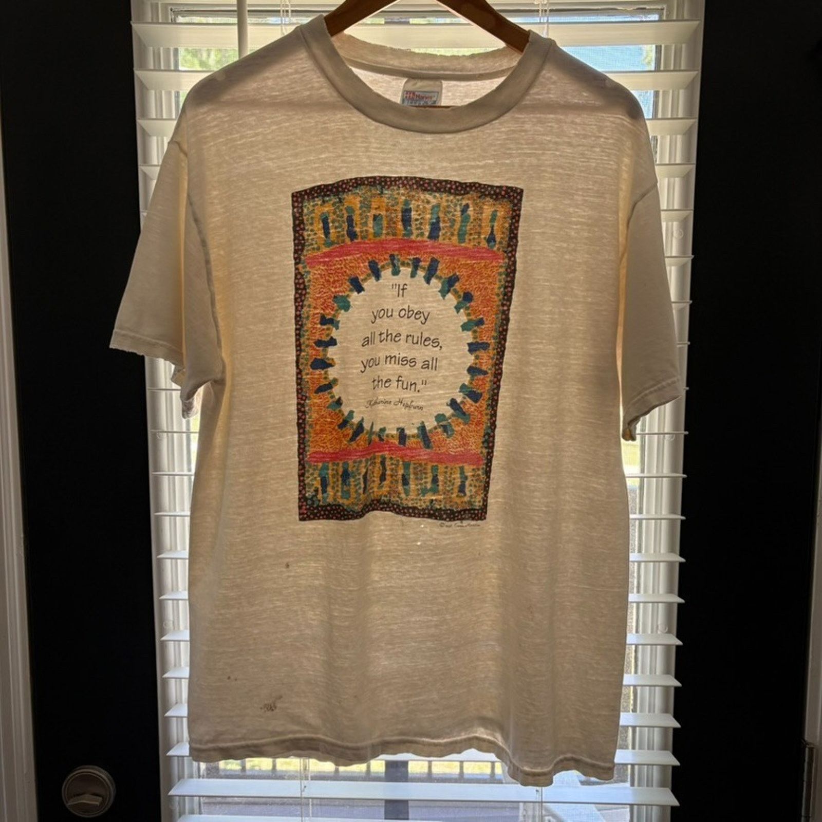 Vintage Vintage Katherine Hepburn Art Movie T-Shirt Men's Size L Size US L / EU 52-54 / 3 - 2 Thumbnail