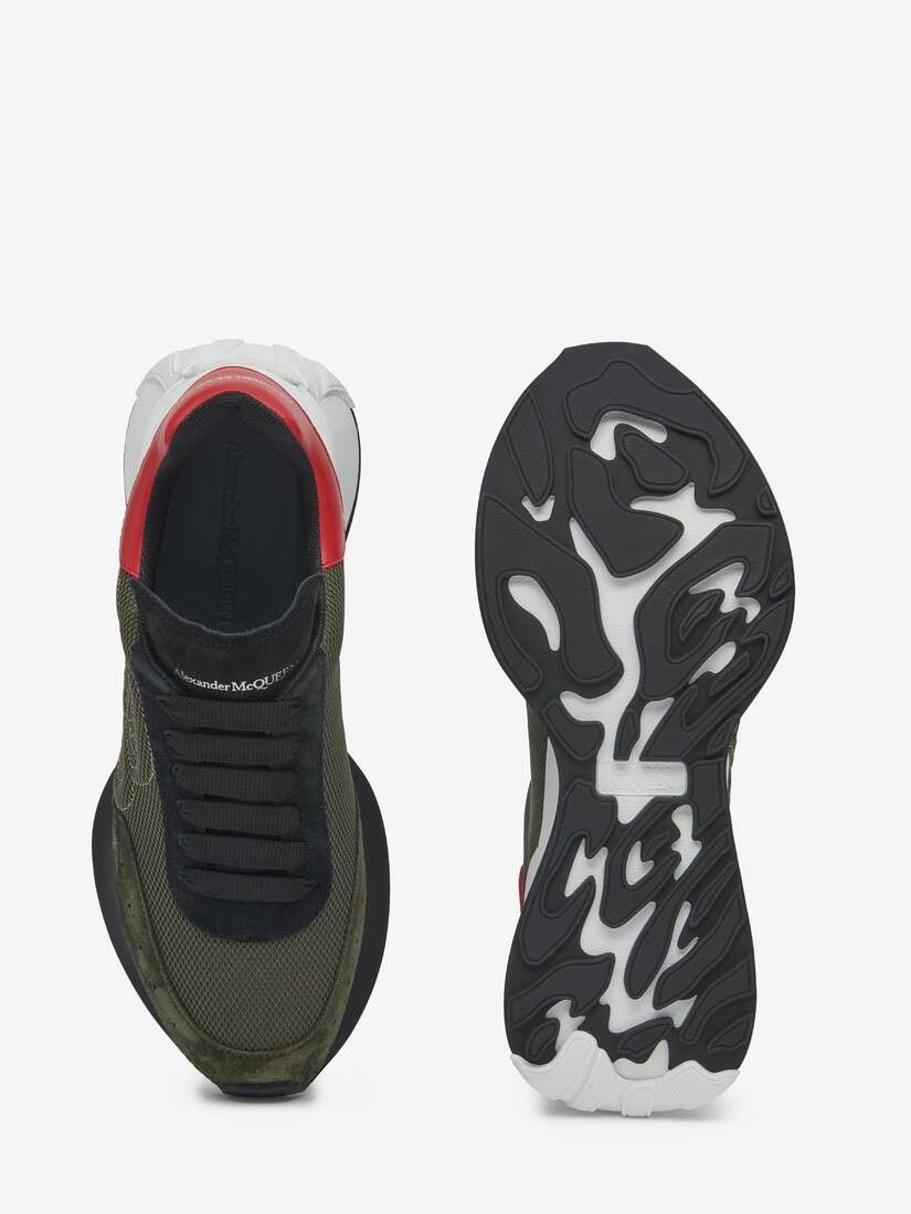 Alexander McQueen o1w1db10725 Sprint Runner in Khaki Green Size US 8 / EU 41 - 3 Thumbnail