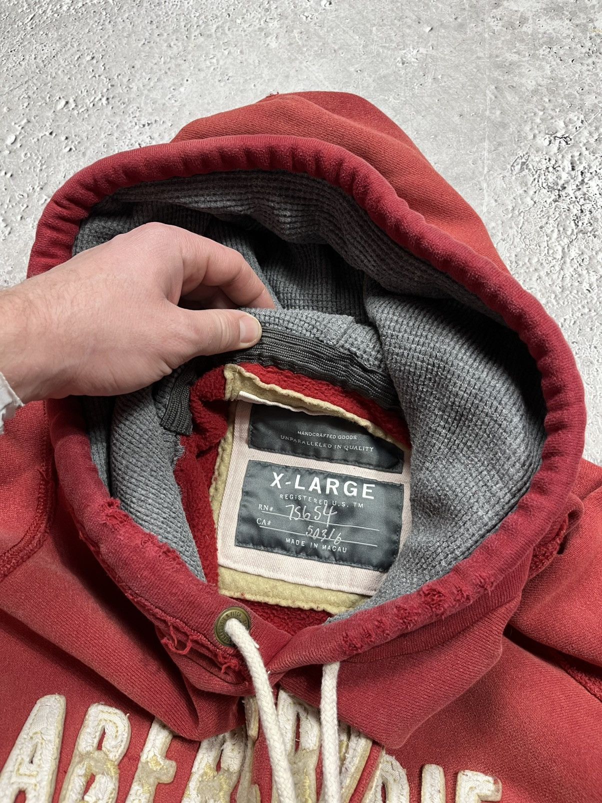 Abercrombie & Fitch Abercrombie & Fitch Heavy Red Hoodie NY 92 Logo XL Size US XL / EU 56 / 4 - 10 Thumbnail