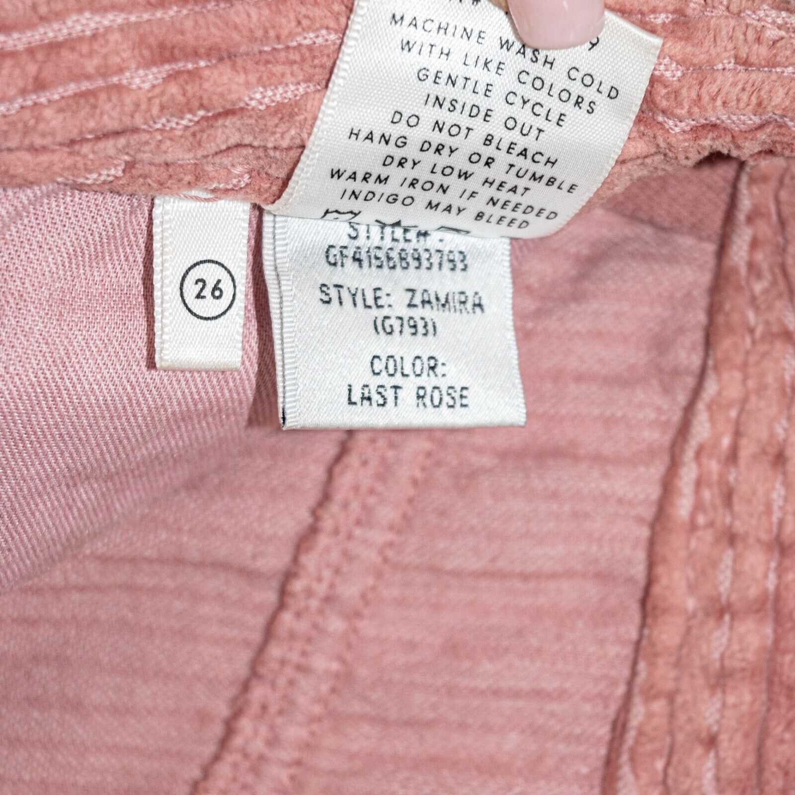 GRLFRND GRLFRND Corduroy Zamira Skirt Last Rose Pink size 26 Size 26" / US 2 / IT 38 - 10 Thumbnail