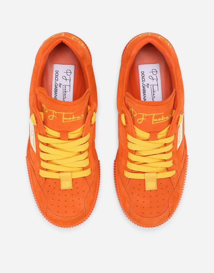Dolce & Gabbana o1y0925 Suede Low-Top Sneakers in Orange Size US 4 / IT 34 - 3 Thumbnail