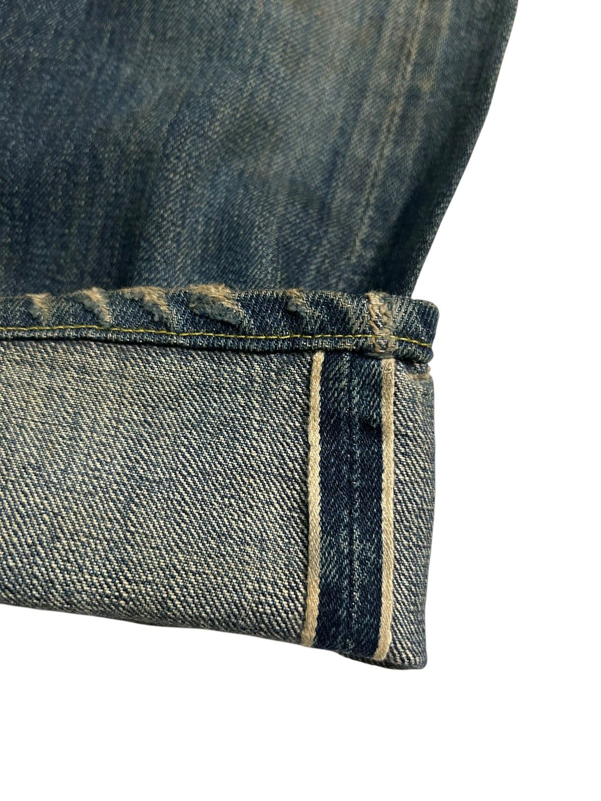 Japanese Brand × Kapital × Vintage JOE McCOY Selvedge Distressed Vtg Denim Jeans Size US 35 - 3 Thumbnail