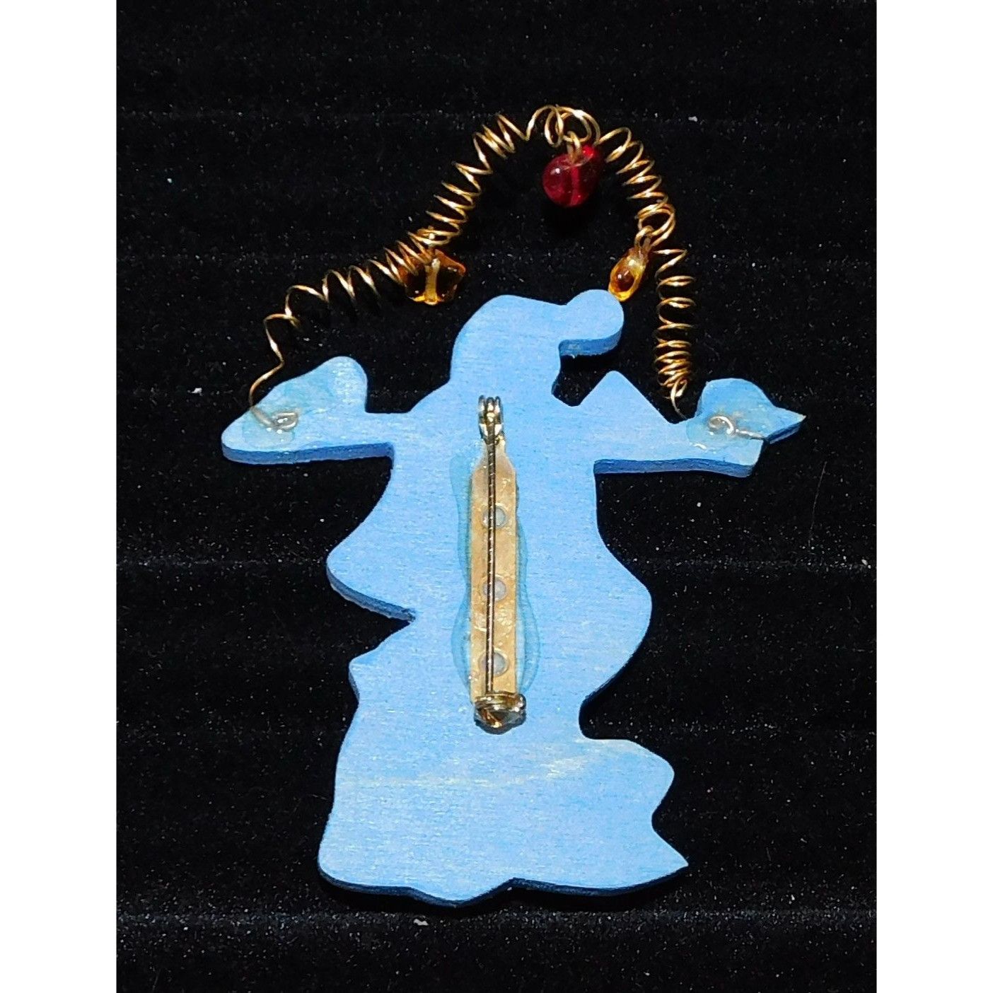 Handmade Handmade Vintage Rustic Wooden Snowman Brooch Size ONE SIZE - 3 Thumbnail