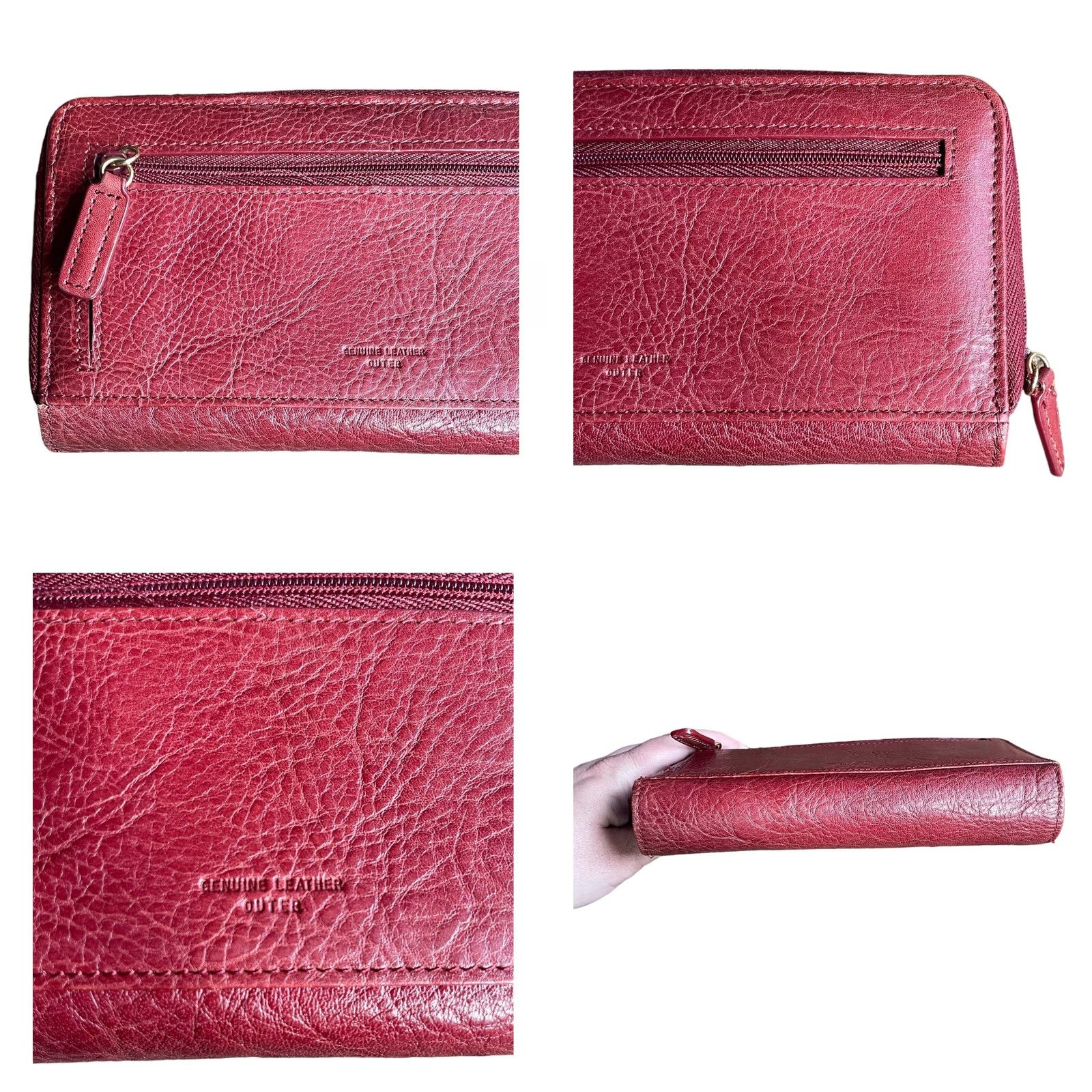 Fossil VINTAGE Fossil Madison Full Zip Clutch Women’s Leather Wallet Red Credit Card Holder Size ONE SIZE - 9 Thumbnail