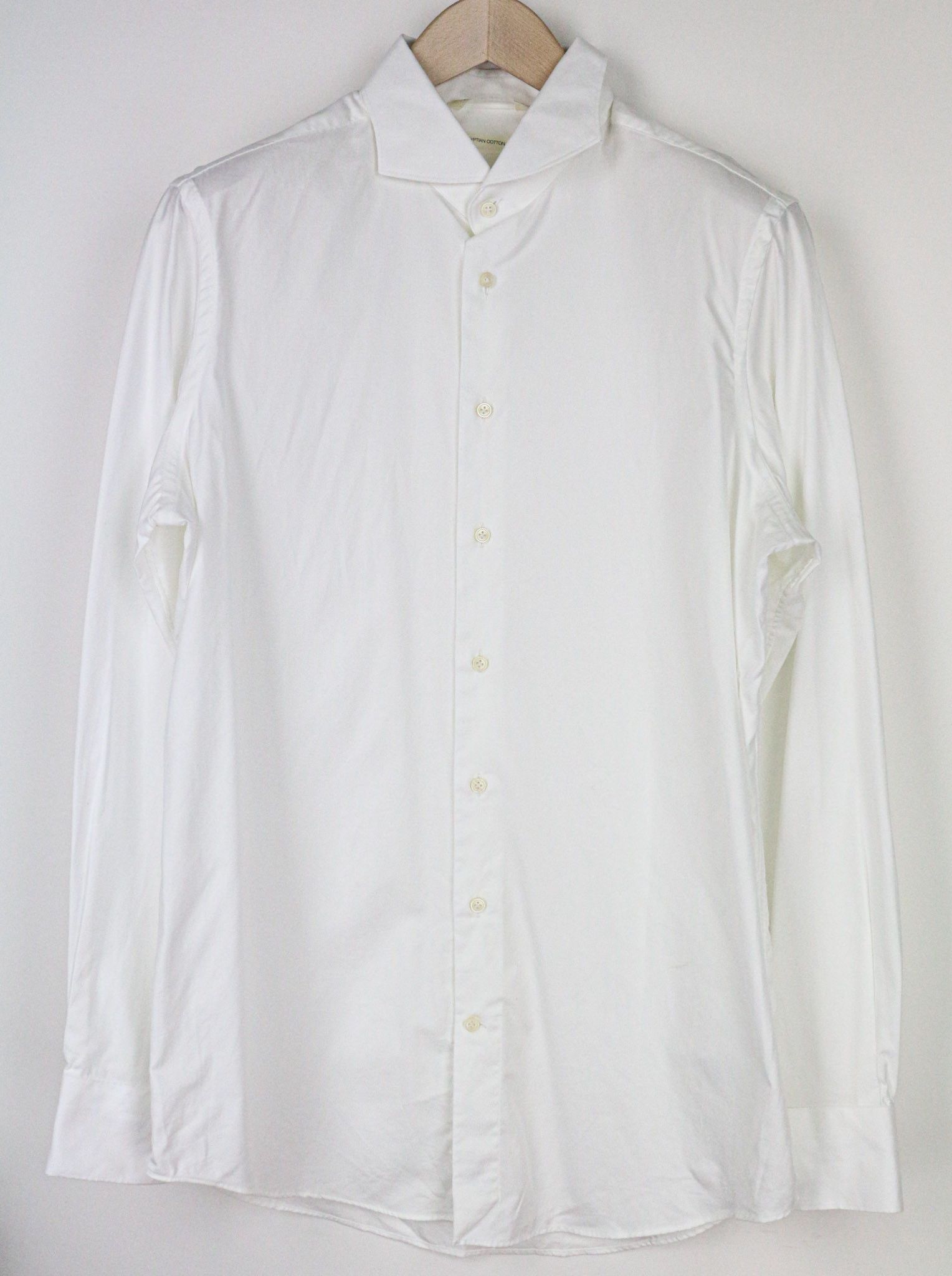 Suitsupply 43/ 17 Solid White Extra Slim Cut Egyptian Cotton 72924 Size 42R - 1 Thumbnail