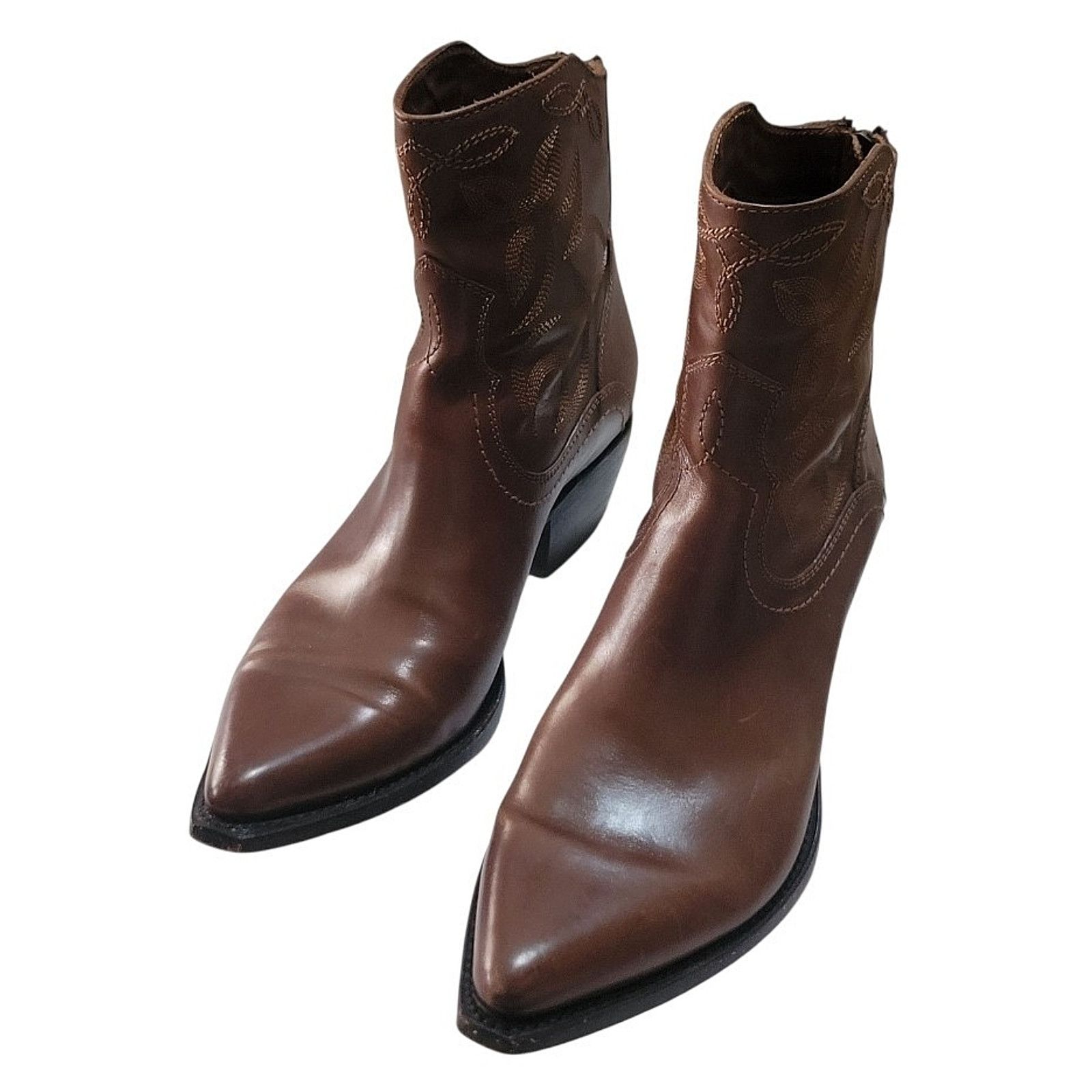 Frye Frye SHANE EMBROIDERED Leather Women Ankle Boots Size 8.5B Size US 8.5 / IT 38.5 - 1 Thumbnail