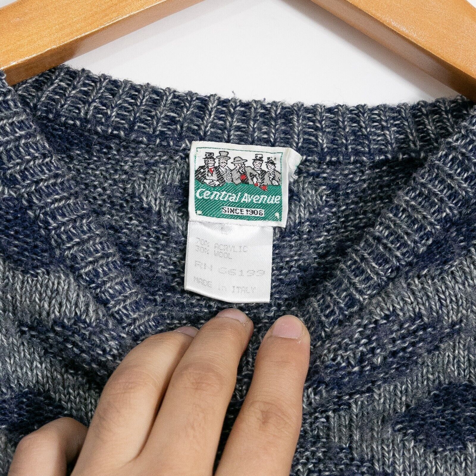 Vintage Vintage Cable Knit Acrylic Wool Sweater Mens Medium - Argyle Size US M / EU 48-50 / 2 - 3 Thumbnail