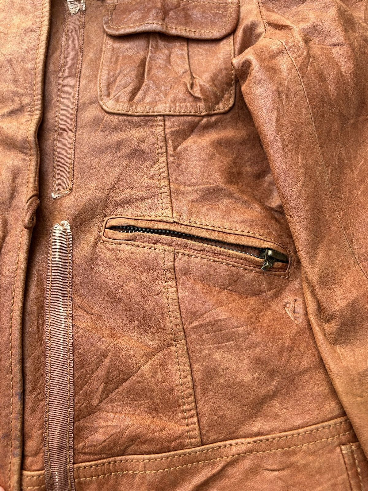 00s archive Y2k Leather Jacket