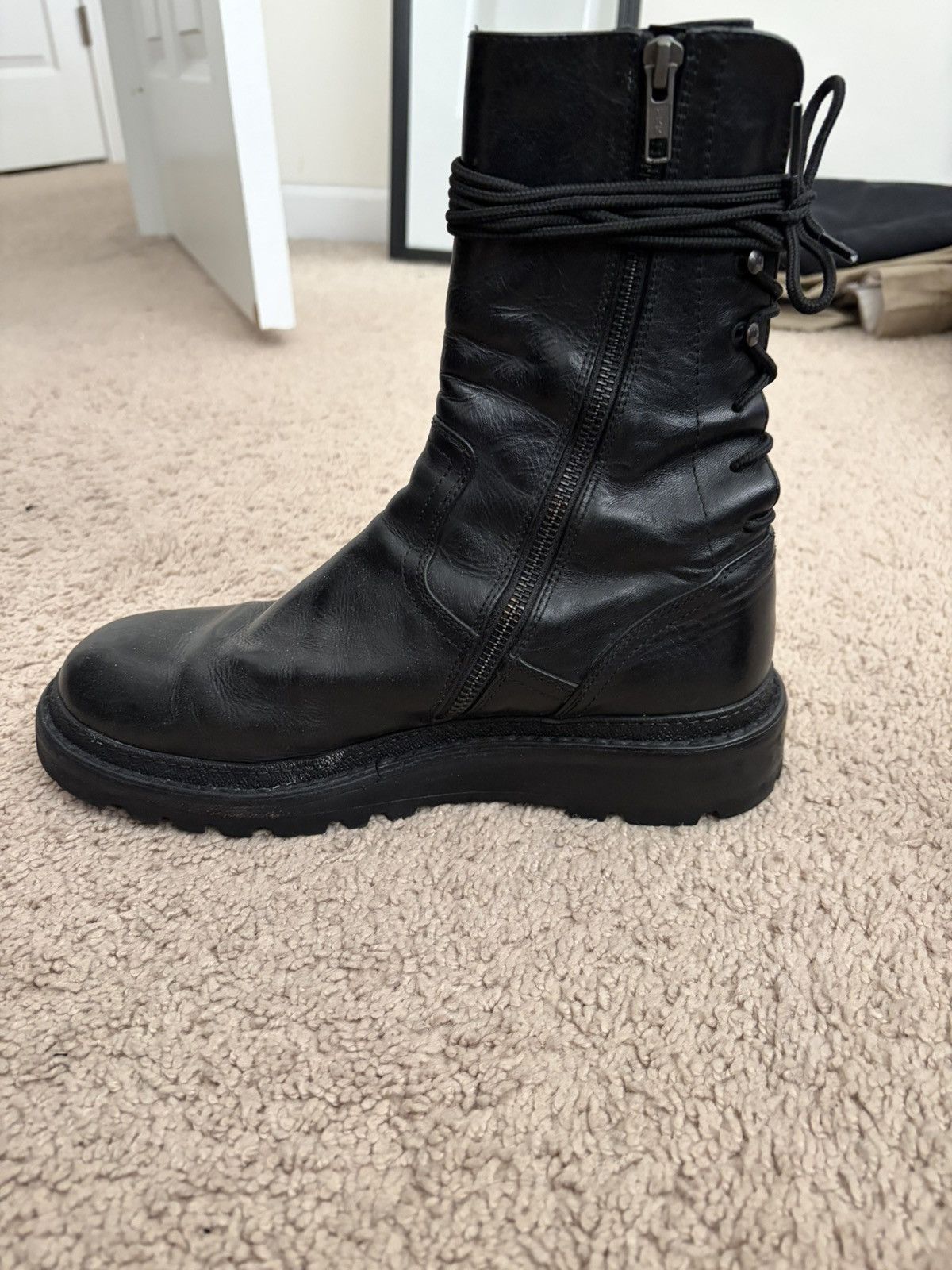 Ann Demeulemeester Back Laced Leather Boots Size US 8.5 / EU 41-42 - 9 Thumbnail