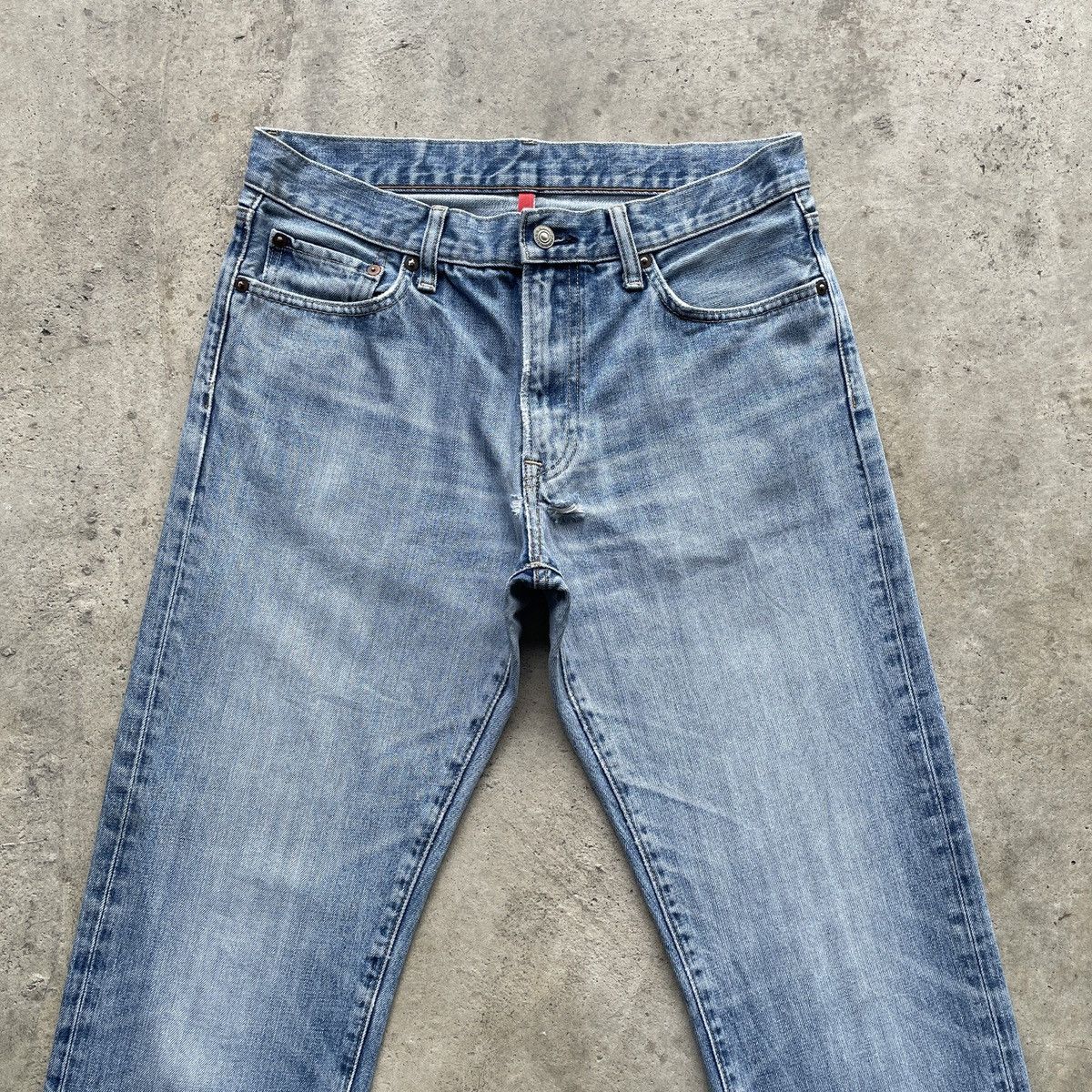 Japanese Brand Vintage Japanese Faded Wash Jeans Denim Pants W32x31 Size US 32 / EU 48 - 3 Thumbnail